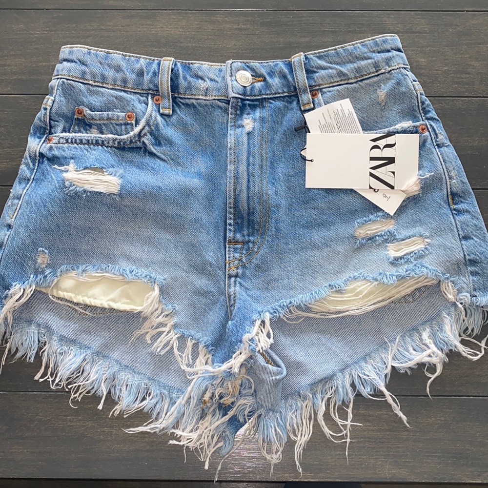 High rise Jean shorts